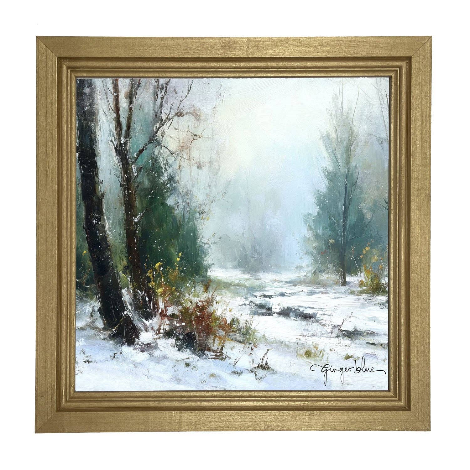 ginger blue - Wholesale Art Print - Snowy Forest15