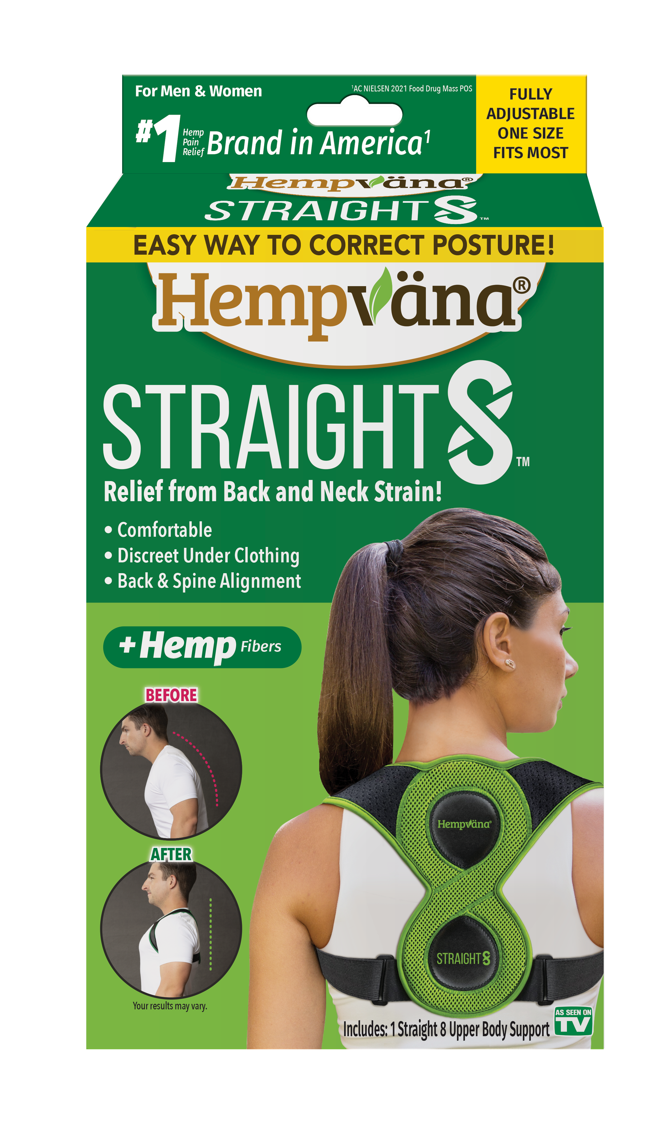 BulbHead - Wholesale Fitness Equipment - Hempvana Straight 8 | Posture Corrector | Lightweight 1