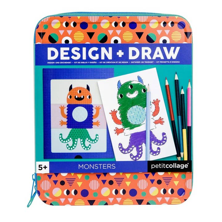 Petit Collage – wholesale Art set – Child & baby – Design + Draw Monsters