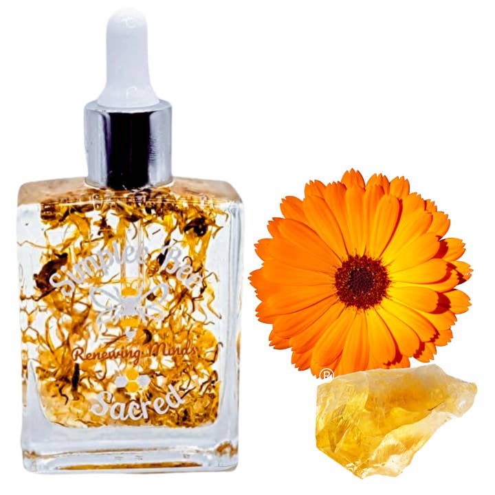 Huile pour le corps éclat à la vitamine C avec huiles essentielles pour la vente par Simplee Bee Sacred®