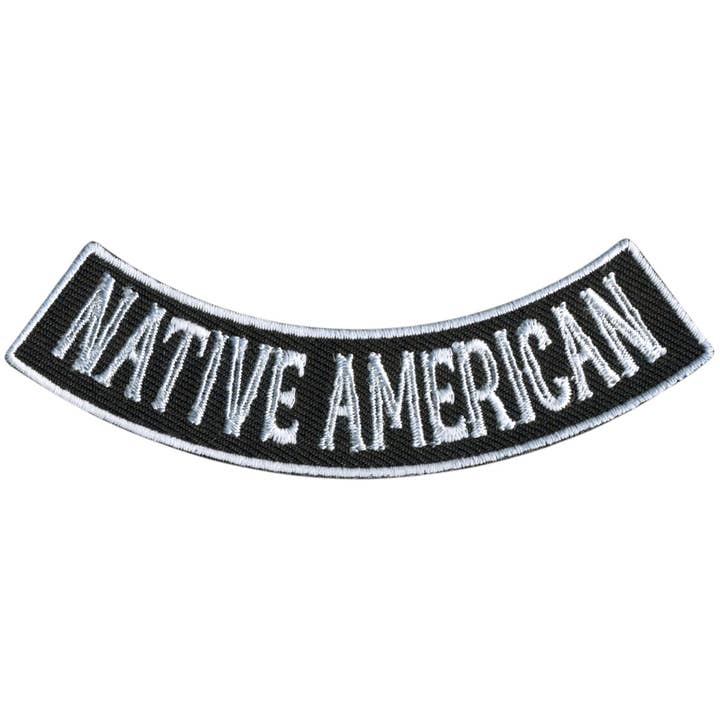 Hot Leathers Native American 4” X 1” Bottom Rocker Patch for wholesale by Hot Leathers