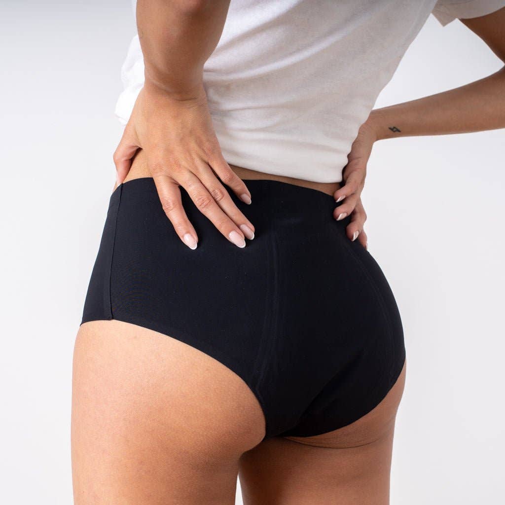 Black High waist menstrual panties for wholesale on Faire4