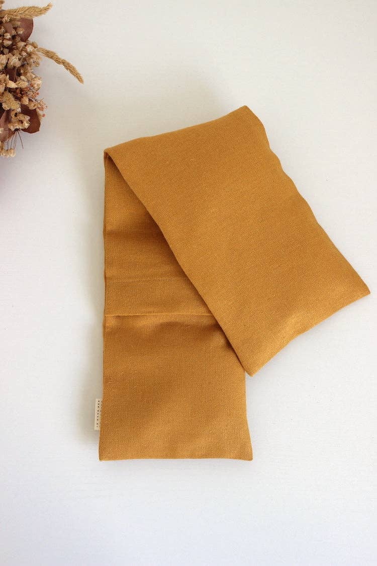 Le Gang des Fougères - Vendita all'ingrosso Impacchi caldi/freddi - Cuscino riscaldante cervicale con semi di lino - Lino giallo senape5