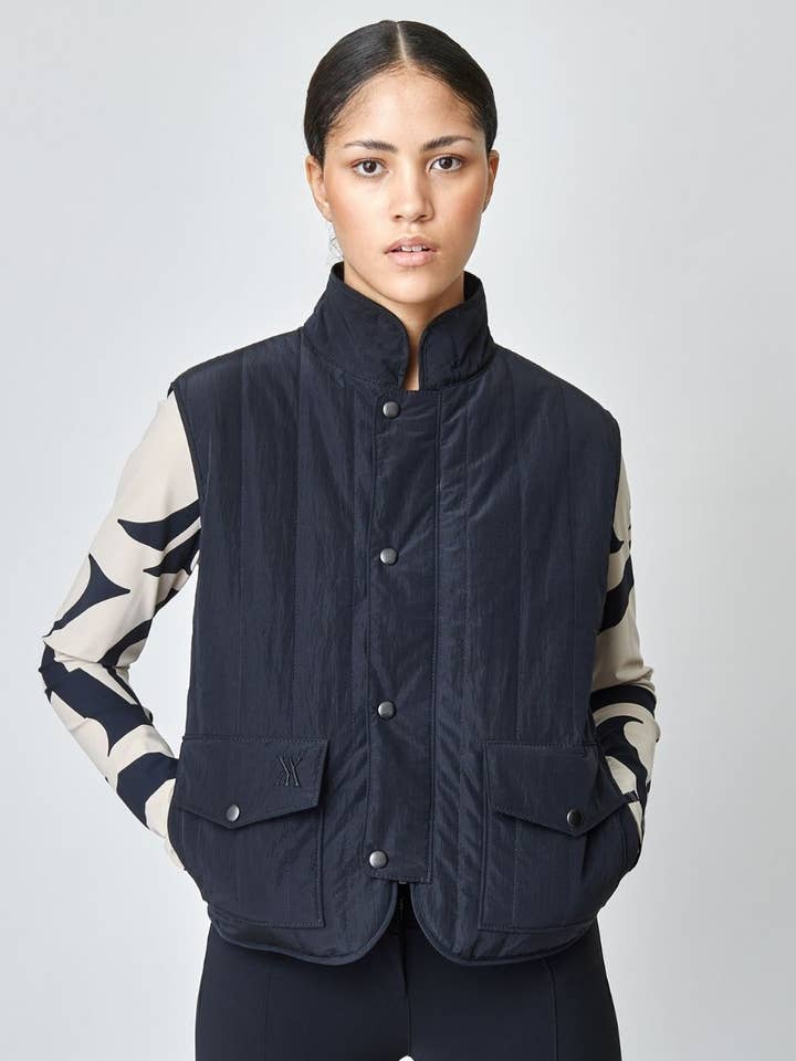Quilted Riding Vest Black for wholesale on Faire0