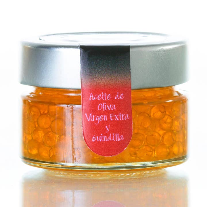 Olio Extra Vergine di Oliva e Perle di Peperoncino 50 gr per la vendita all'ingrosso da parte di ESENCIA ANDALUSI GOURMET
