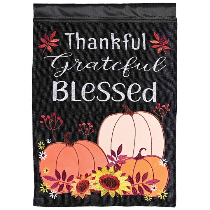 Flag Thankful Grateful Blessed 13x18 for wholesale by Magnolia