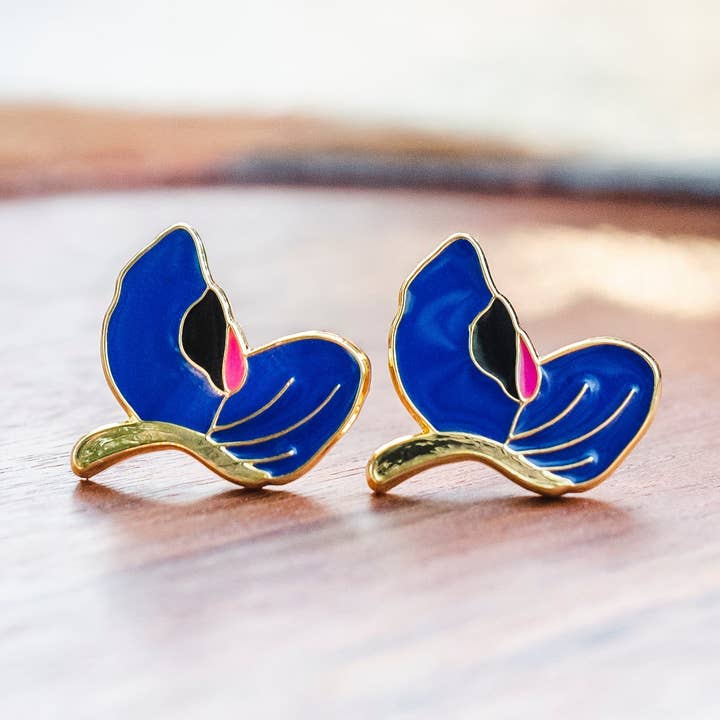 Bluebonnet Petal Enamel Earrings/ Bracelet/ Necklace for wholesale by Miss Modi