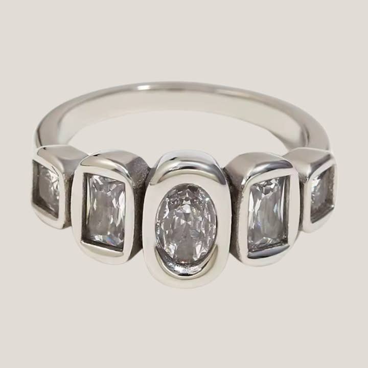 Lis the Label - Wholesale Multi-Stone Ring - Mila - Ring (Gold/Silver)2