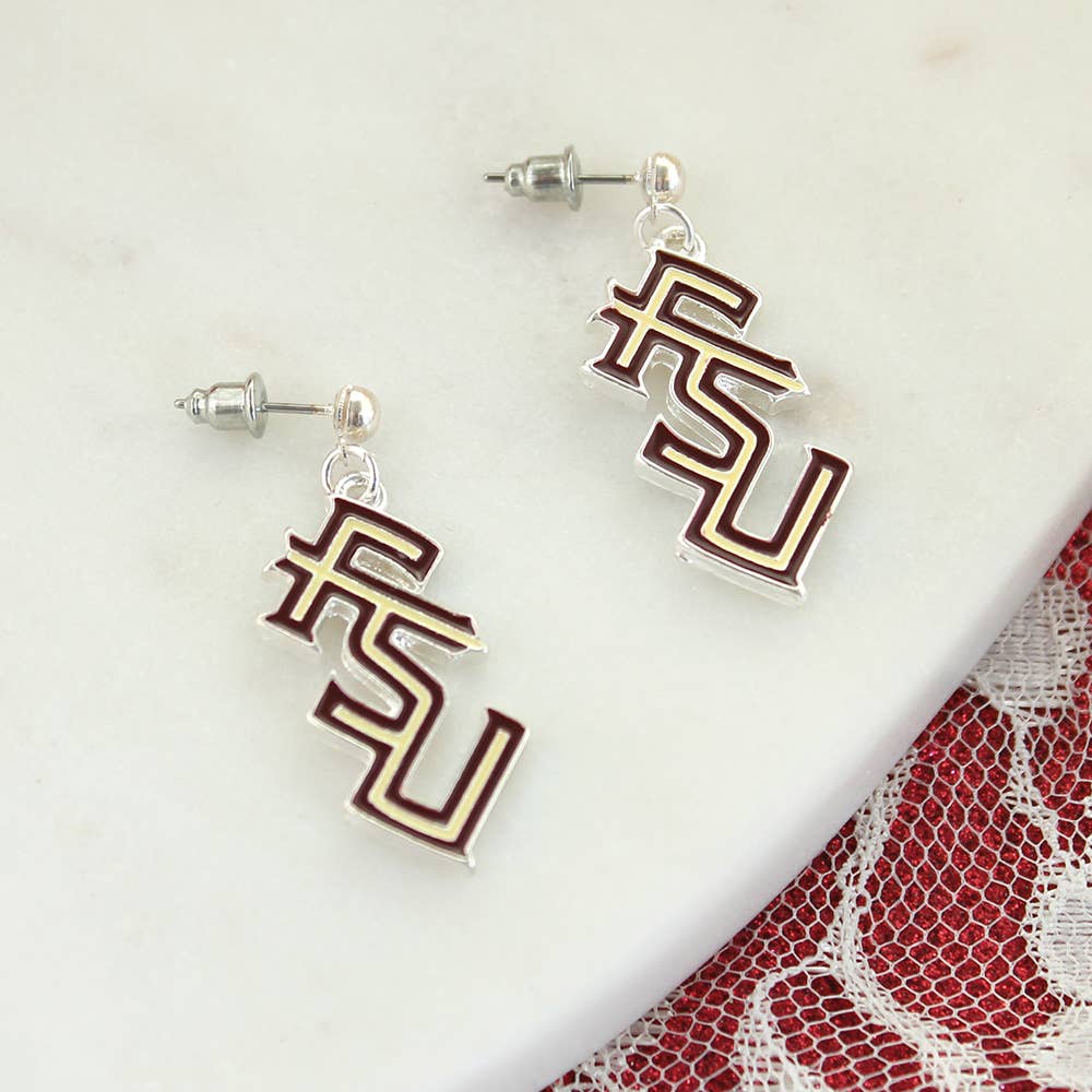 Seasons Jewelry - Wholesale Dangle Earrings - Florida State Enamel Earrings0