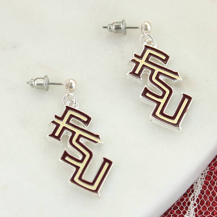 Seasons Jewelry - Wholesale Dangle Earrings - Florida State Enamel Earrings
