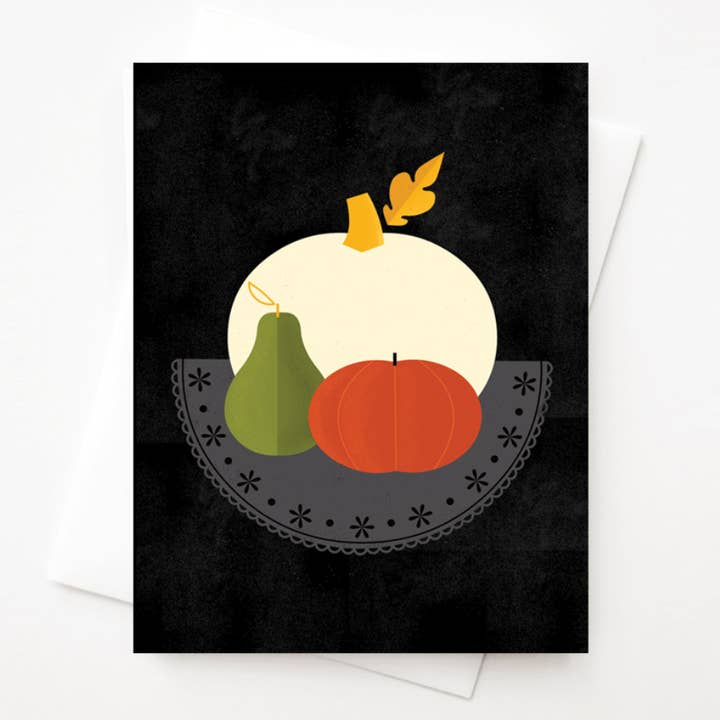 Carte Citrouille pour la vente par Amber Leaders Designs