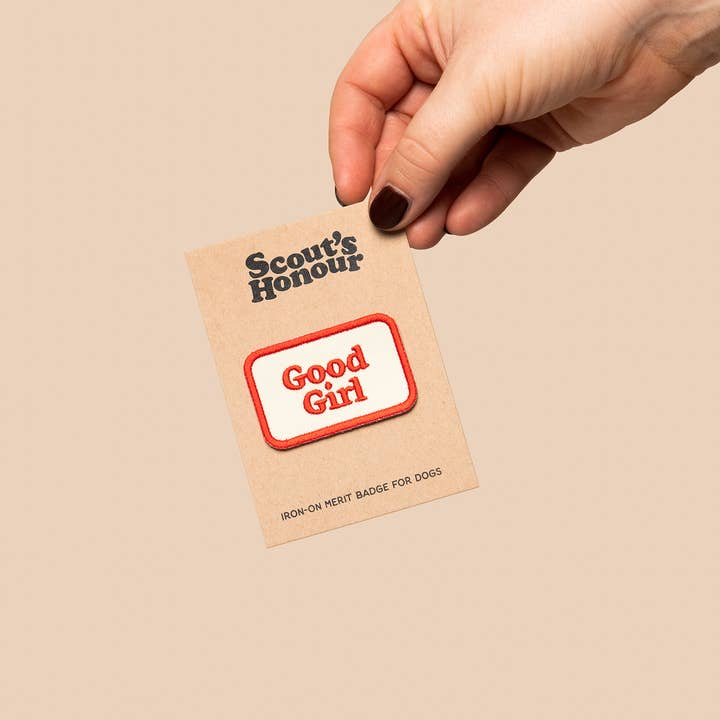 Scout's Honour Pty Ltd – wholesale Pet bandana – Dog – Good Girl iron-on patch for dogs1