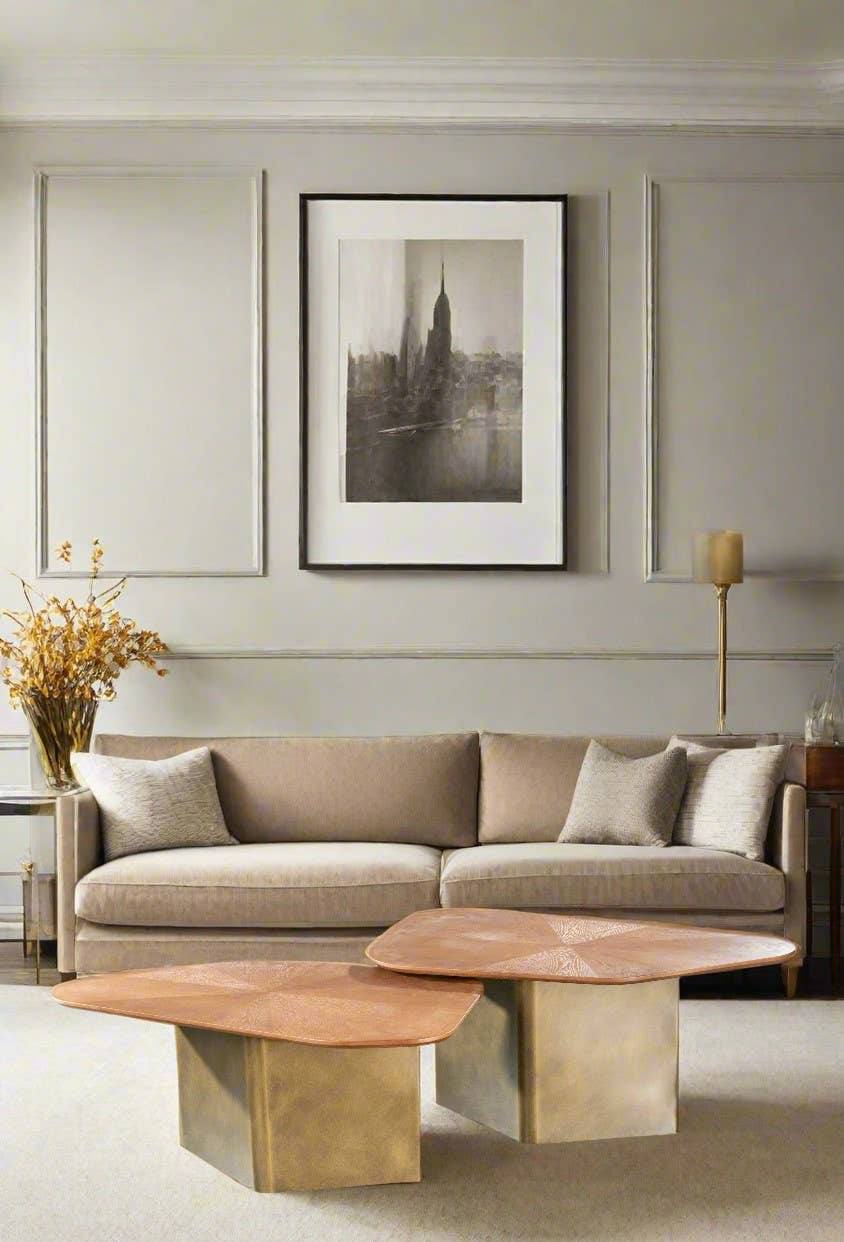 Statements by J – wholesale Coffee table – Set/2 Irregular Shape Mauricio Modern Nesting Coffee Tables1