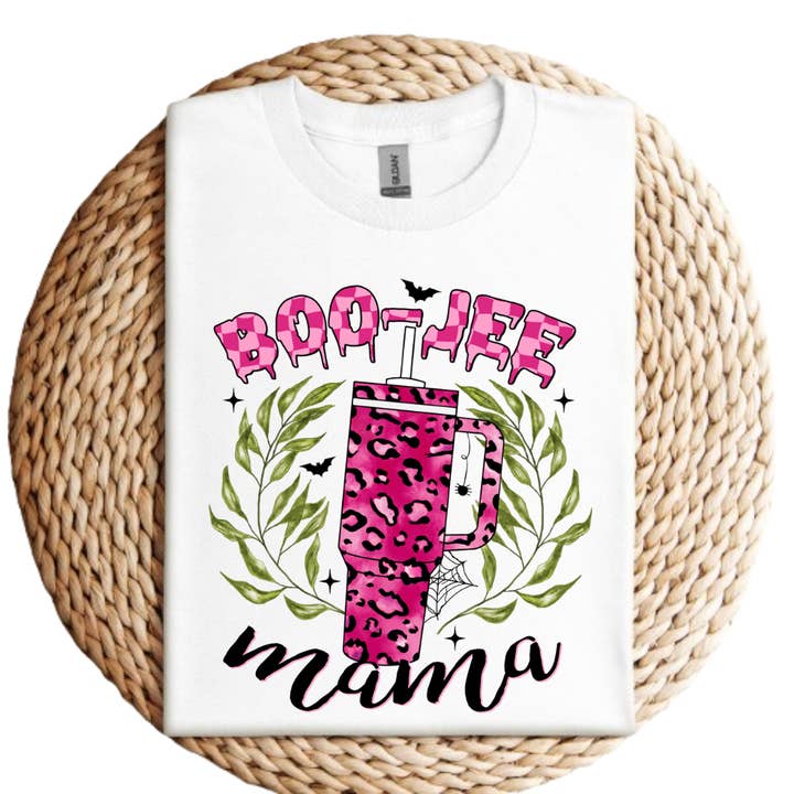 Boo-Jee Mama Halloween Damen Grafik T-Shirt für den Großhandel von Mama and Littles Apparel