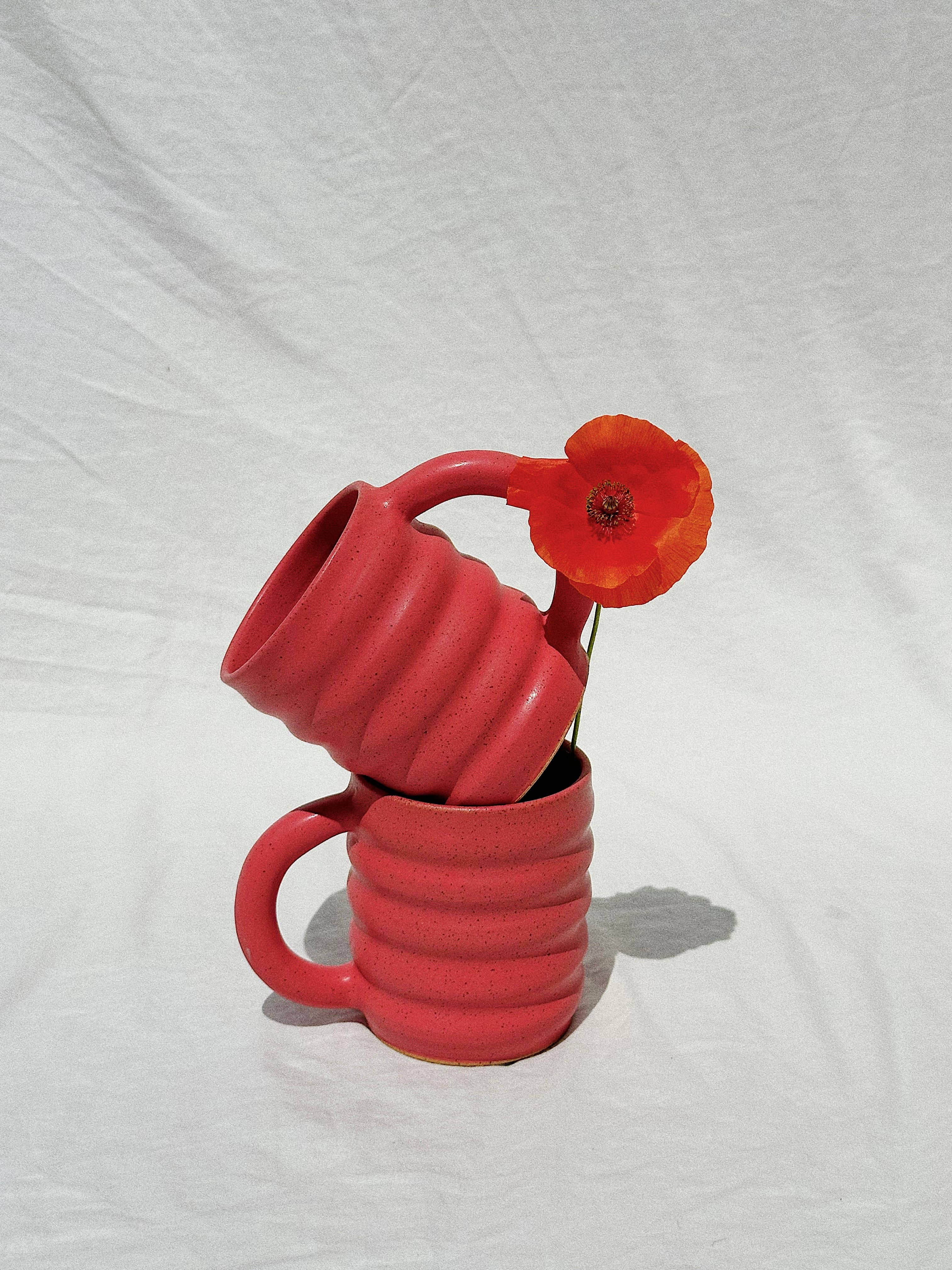 Pepper Stone Ceramics - Wholesale Coffee Mug - Tall Wavy Mug5