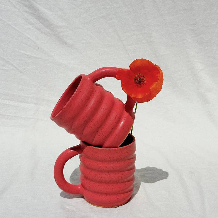Pepper Stone Ceramics - Wholesale Coffee Mug - Tall Wavy Mug5