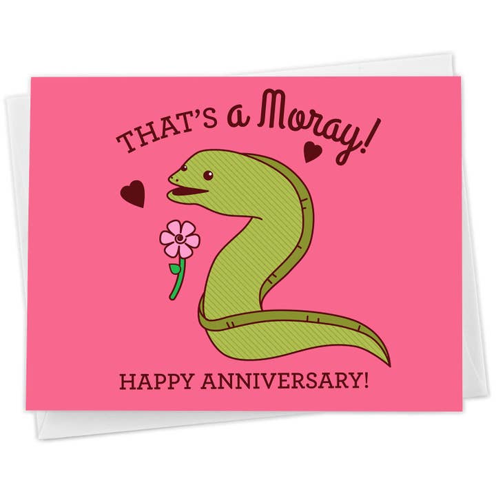 That's A Moray, Happy Anniversary Card for wholesale by Tiny Bee Cards