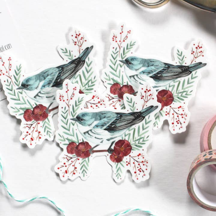 Vinyl Stickers - Blue Warblers for wholesale by michele maule