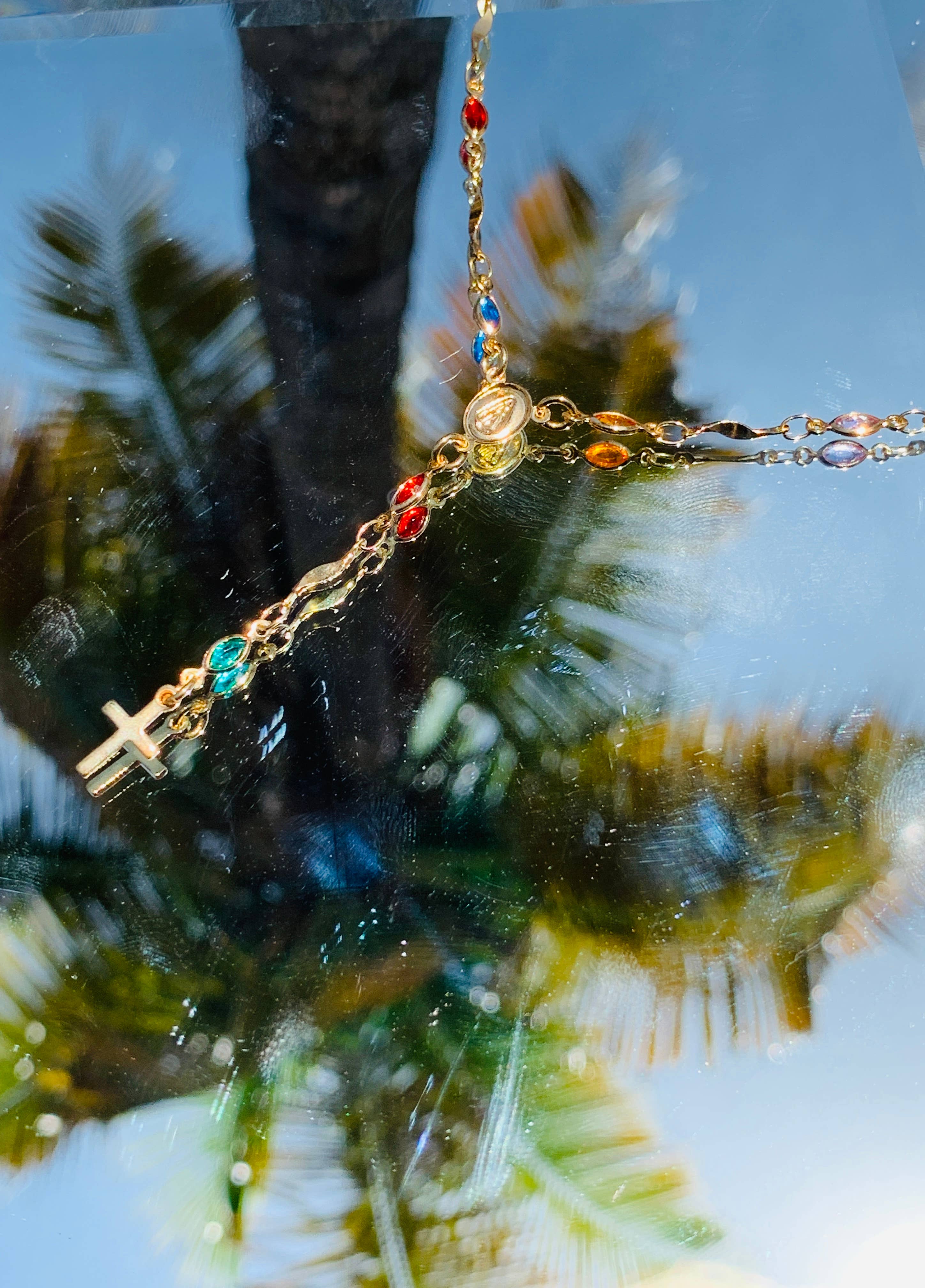 Mali Beads – Großhandel Kette mit Anhänger/Charm – Goldgefüllte Edelstein-Rosenkranzkette – Zarter Schichtschmuck2