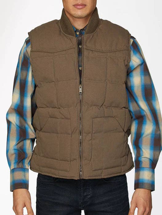 RODEO CLOTHING Men's Western Canvas Vest for wholesale by Rodeo Clothing