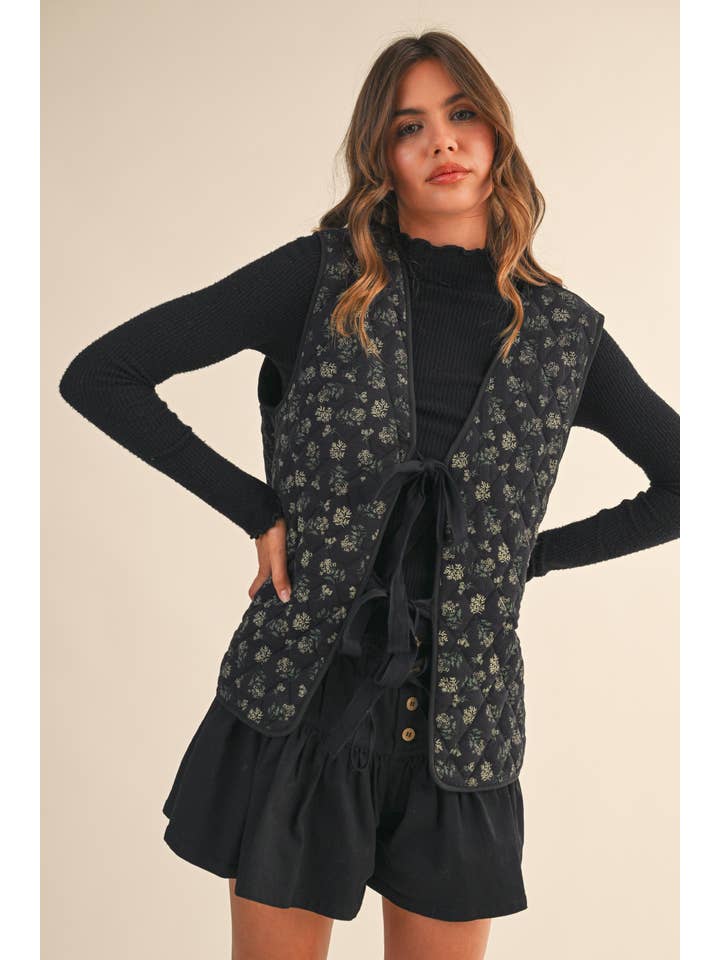 Klesis - Wholesale Outerwear Vest - Women's - IJ1566 FRONT TIE QUILTED VEST7