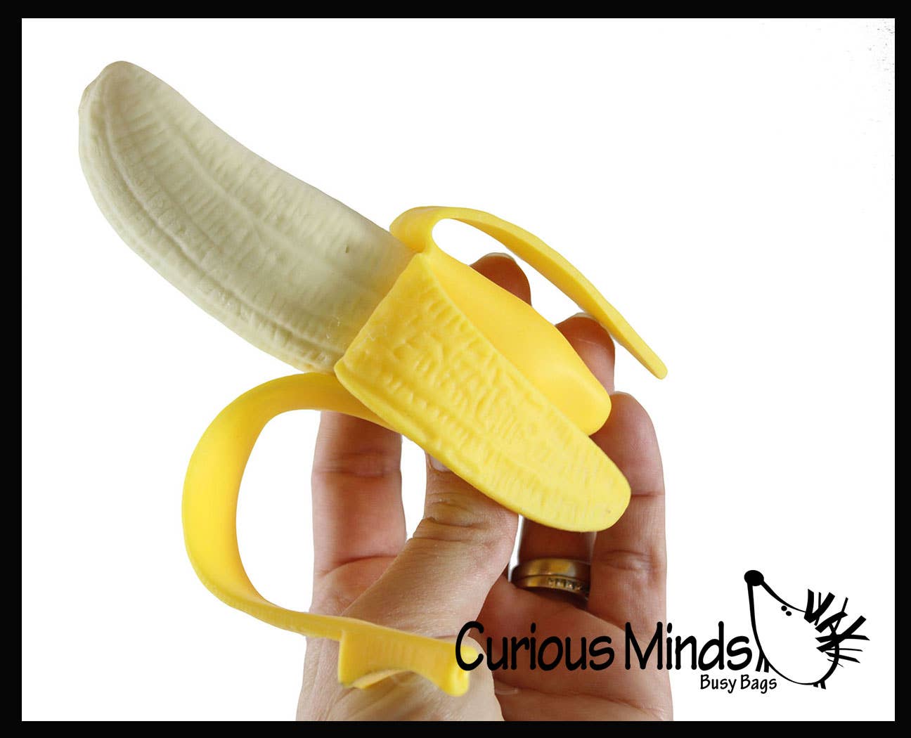 Curious Minds Toys – Engroshandel Fidget - Børn – 1 Realistisk elastisk banan - Sensorisk, Stress, Squeeze Fidge4