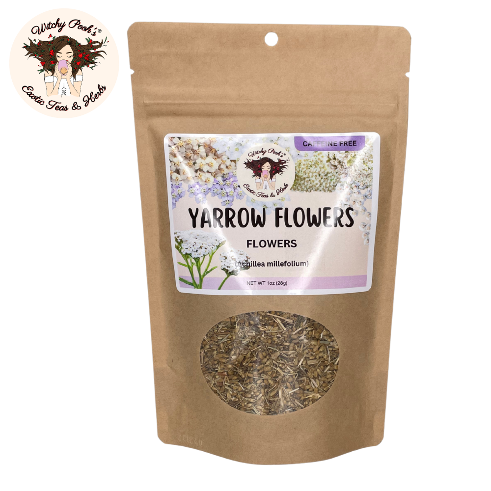 Witchy Pooh's Exotic Teas & Herbs – wholesale Loose tea – Witchy Pooh's Yarrow Tea - Whole Flowers, Caffeine Free0