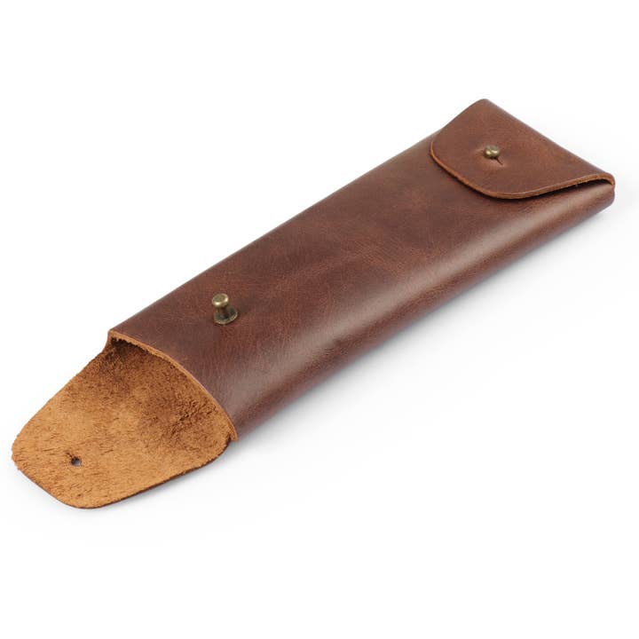 Londo – wholesale Pen & pencil holder – Londo Top Grain Leather Pen Case with Metal Snap Fastener, Pencil Pouch Stationery Bag14