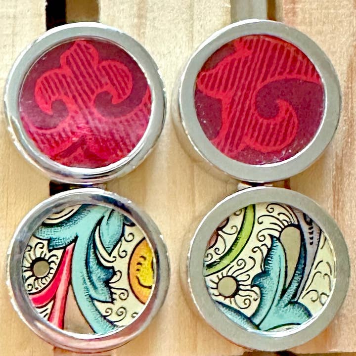TTE Designs - Wholesale Cufflinks - Recycled Vintage Tin Set in Stainless Steel Men's Cufflinks