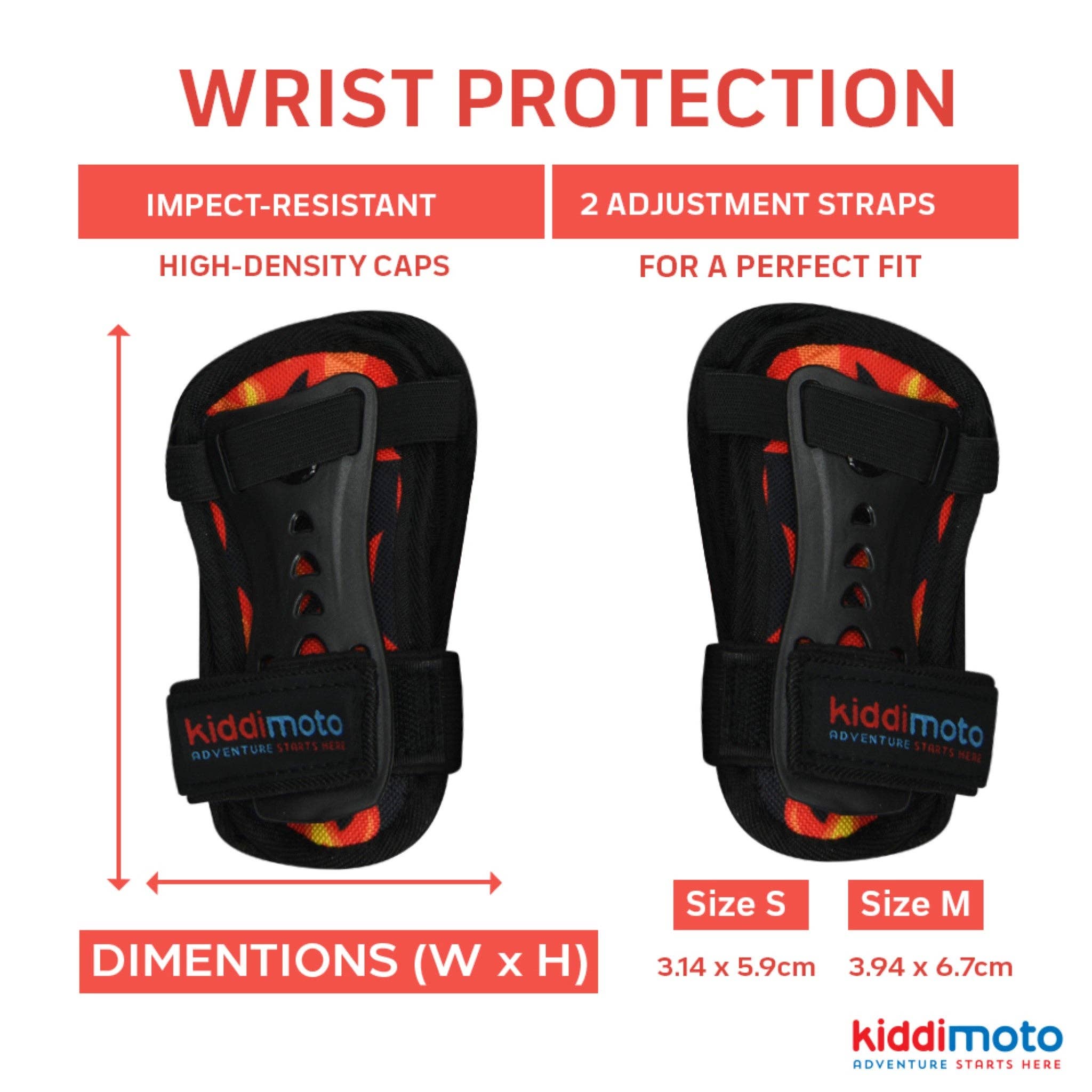 Kiddimoto – wholesale Sporttillbehör – Flames Pad Set - Armbågs-, knä- och handledsskydd2