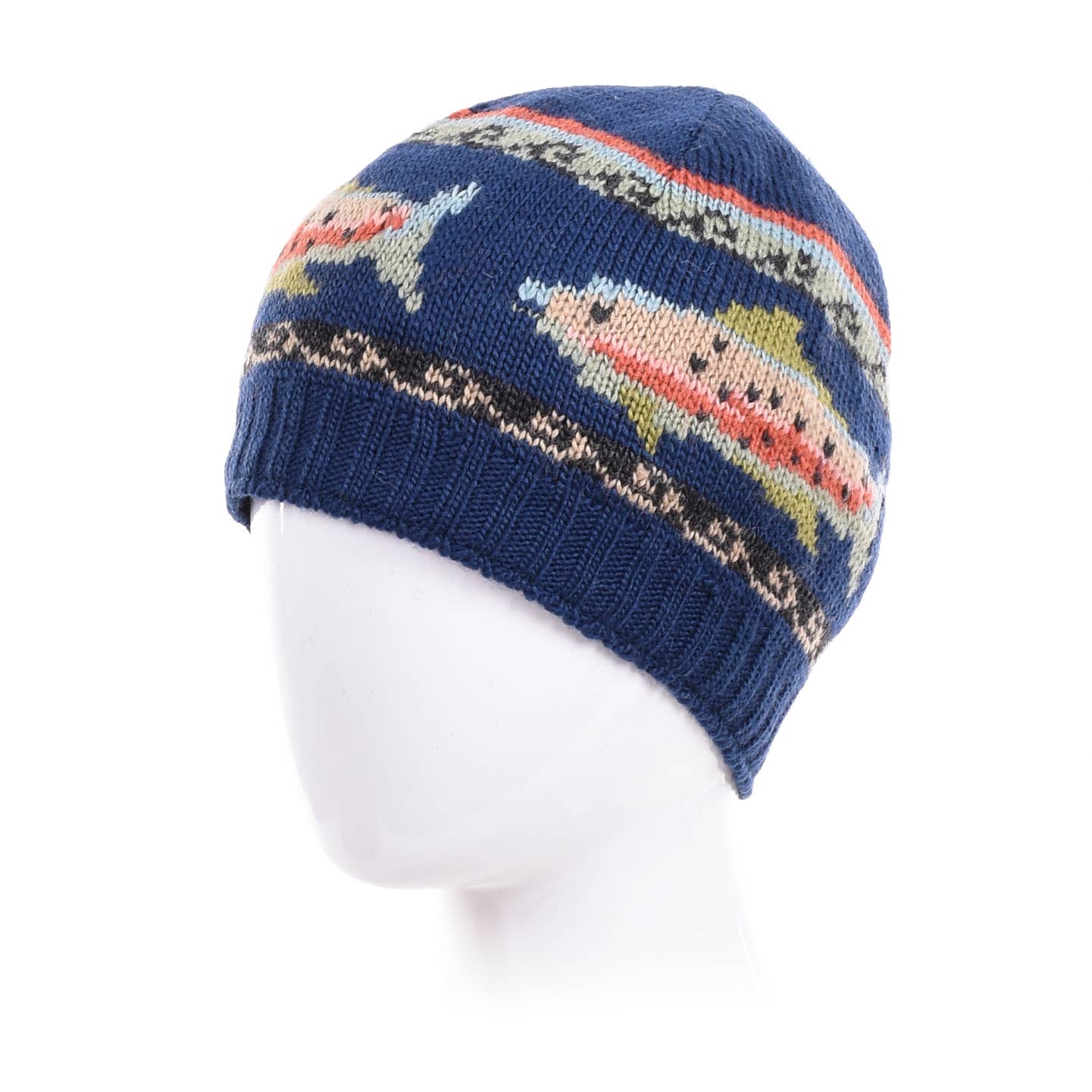 Lost Horizons Knitwear – Ships from USA - Vente Bonnet – homme - Bonnet en laine avec motif de truite5