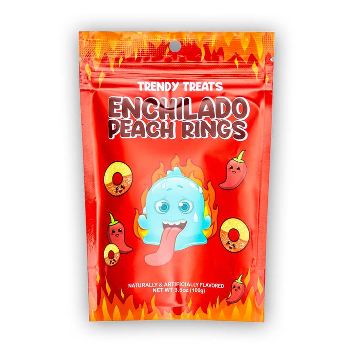 Mini Chamoy Peach Rings! for wholesale by Trendy Treats