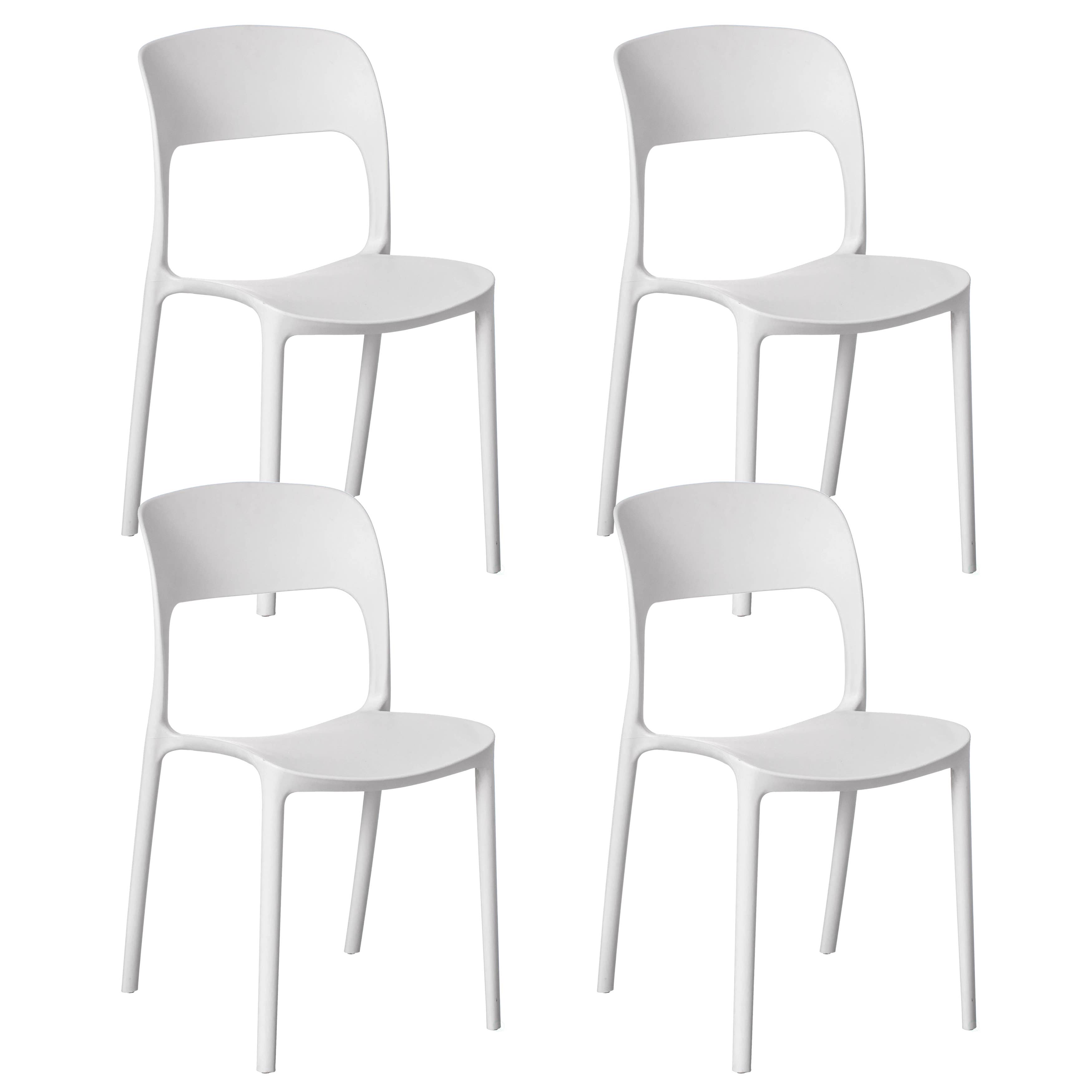 Quickway Imports - Wholesale Chair - Modern Plastic Outdoor Dining Chair with Open Curved Back10
