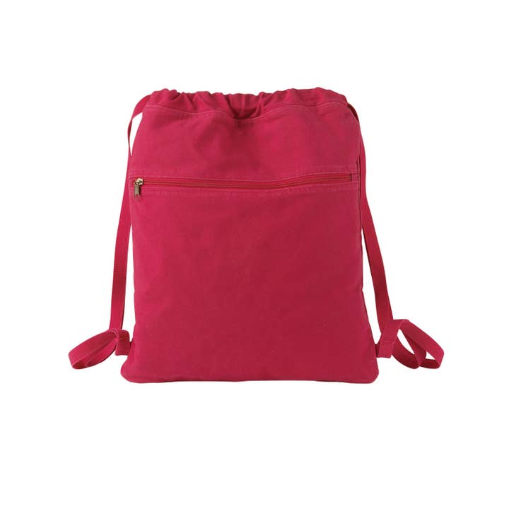 Total Apparel - Wholesale Drawstring Bag - Unisex - Cotton Canvas Drawstring Backpack | 19014
