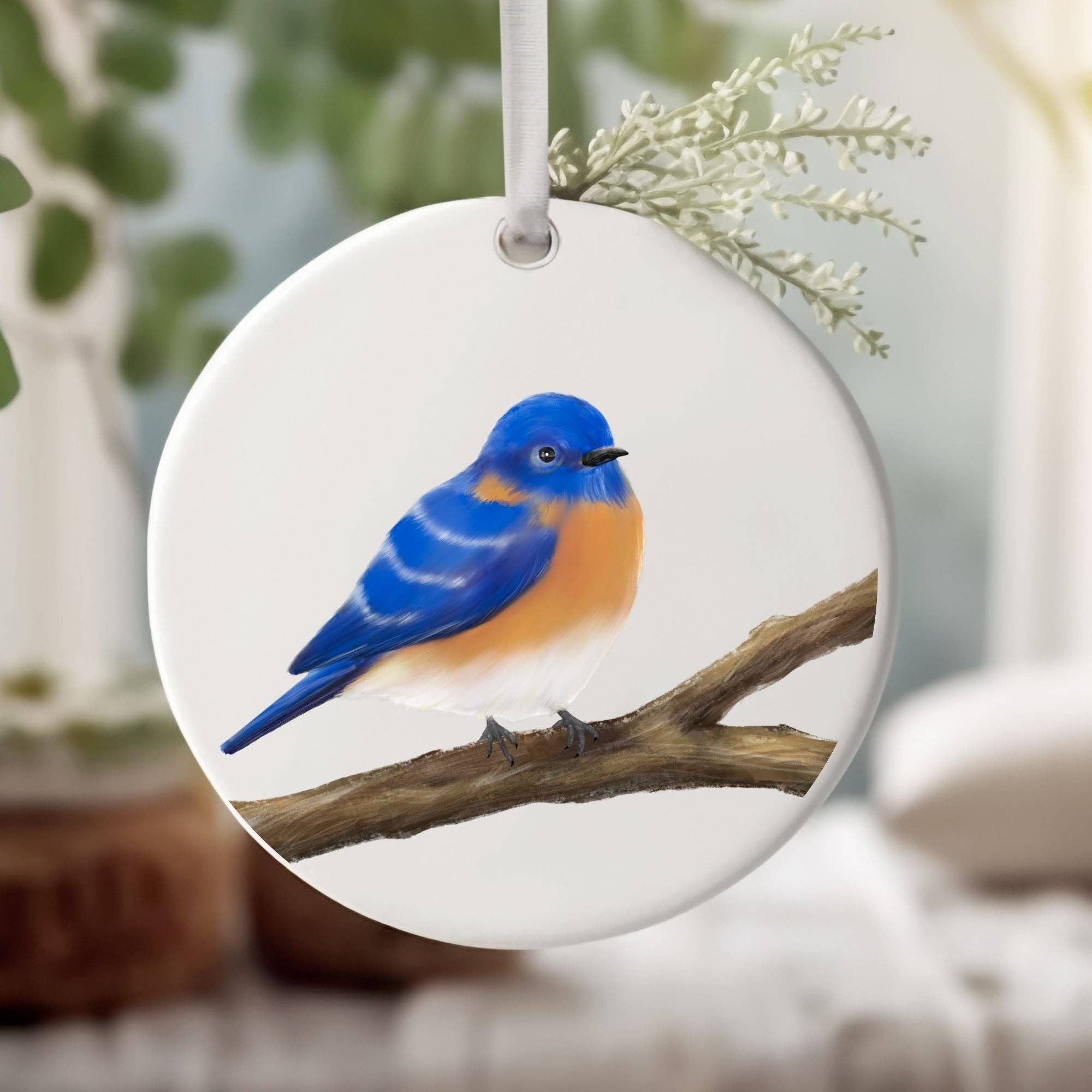 MerikaArt - Wholesale Ornament - Bluebird Ceramic Ornament1