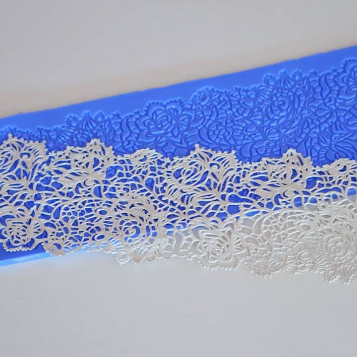 Siliconen kantvorm: Amour Rose voor wholesale door Crystal Candy Unique Cake Decorations