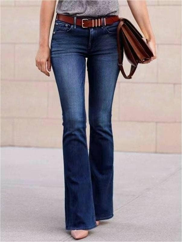 Rosa Clothing - Wholesale Jeans - Women's - Vintage fall classic hip-lift bootcut jeans11
