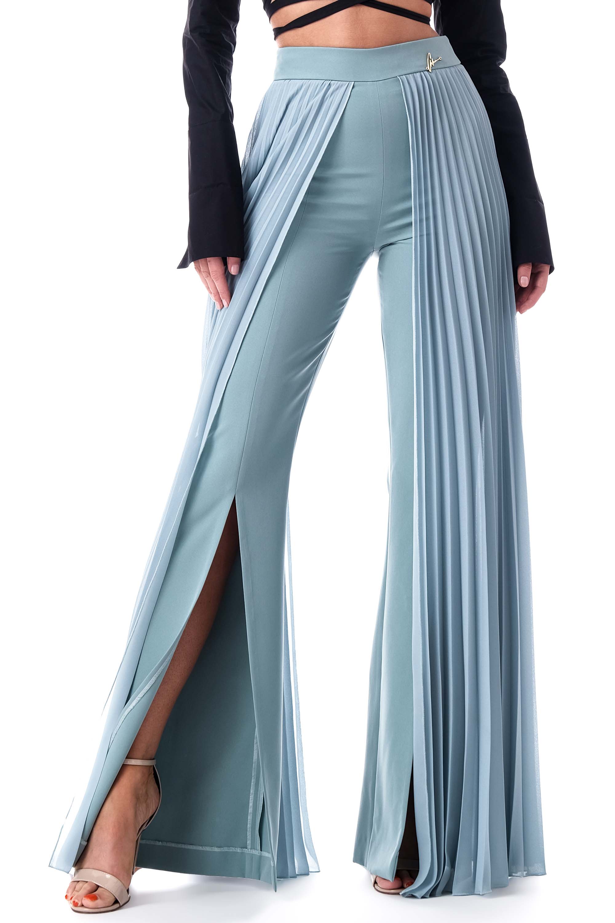 ANTONIA NAE LONDON - Vente Pantalon – femme - Pantalon avec mousseline plissée sur les côtés21
