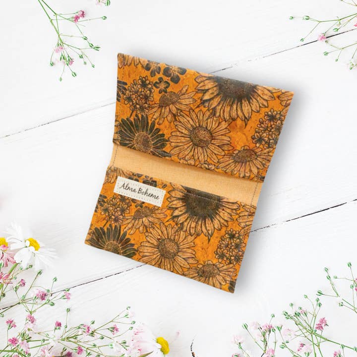 Alma Boheme Handmade - Wholesale Wallet - Women's - Cork Bifold Wallet / Card Holder - Nature prints33