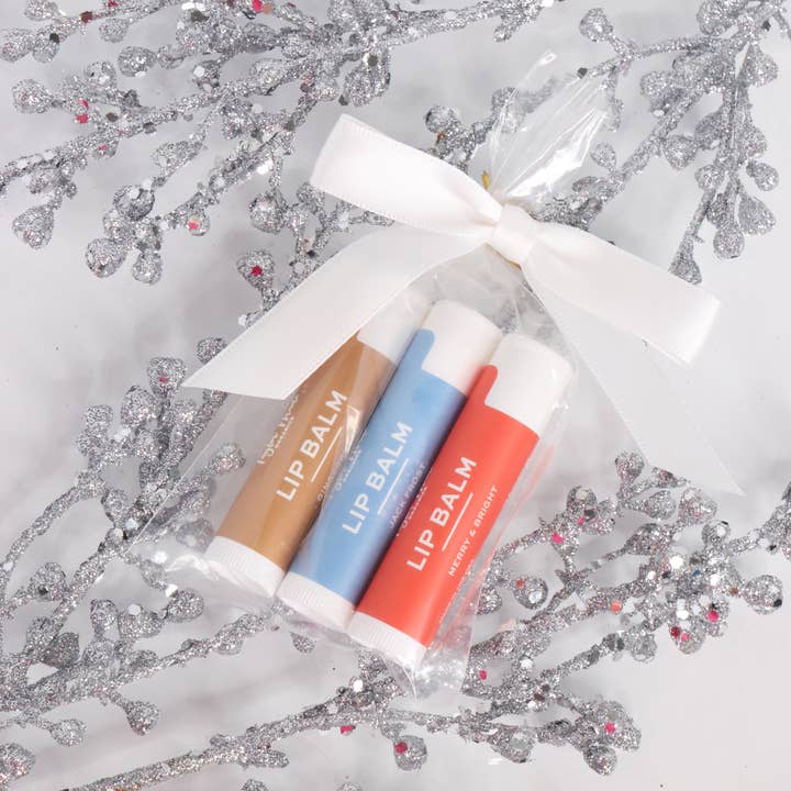 Taylor Made Organics - Wholesale Lip Balm - Winter Lip Balm Gift Set – Holiday Flavors 3-Pack