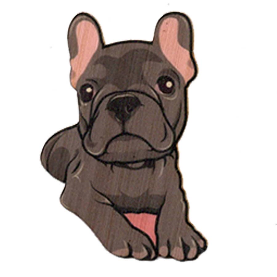 Bamboo Wood Stickers - Wholesale Sticker - Frenchie Bulldog0