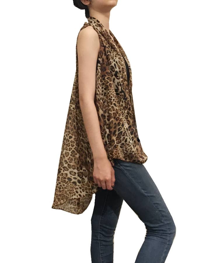 DESHENG ENTERPRISE - Wholesale Outerwear Vest - Women's - Leopard Print Vest 2170