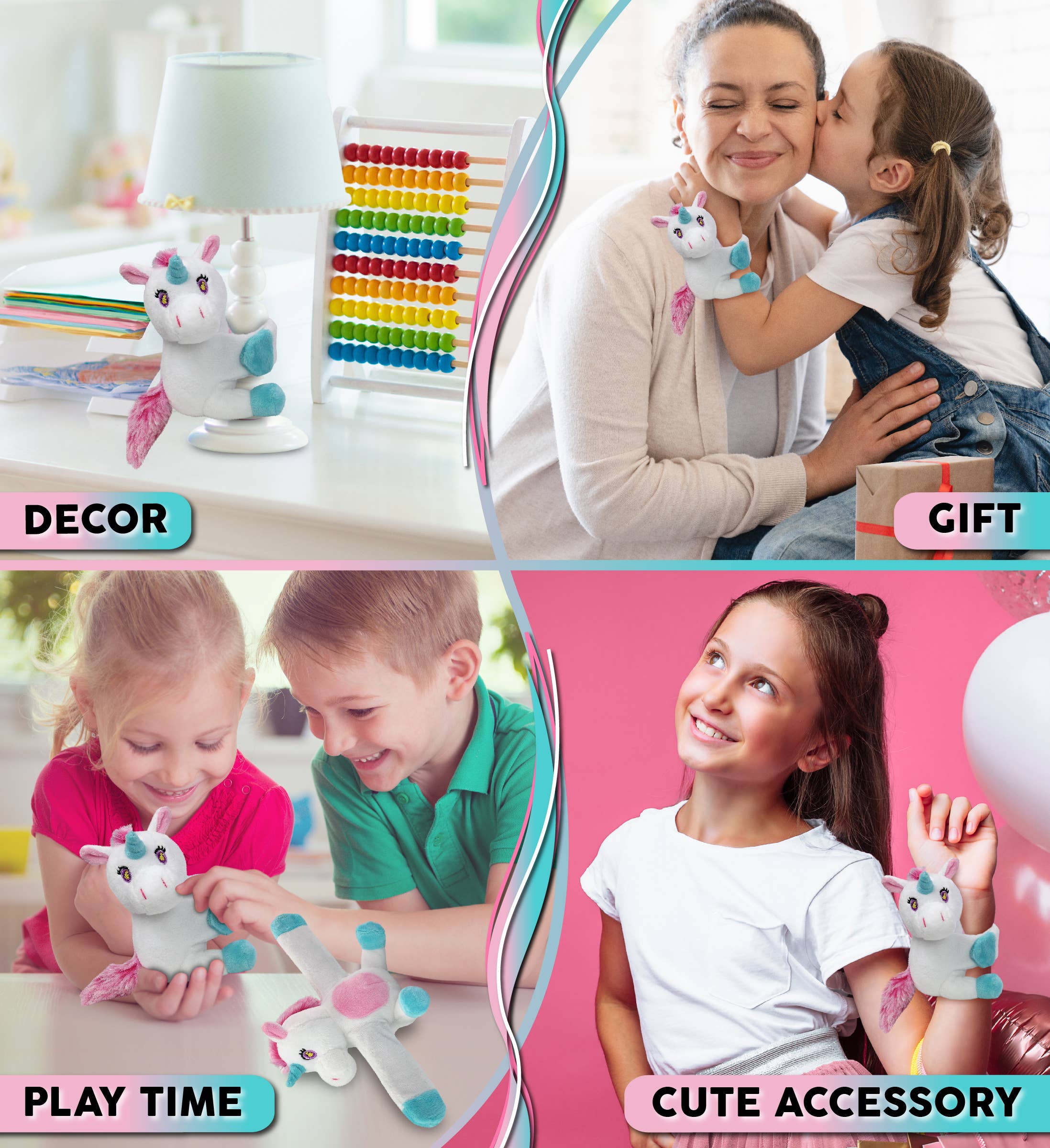 Cota Global - Wholesale Stuffed/Plush Toy - Kids & Baby - Slap Bracelet Plush - Unicorn3