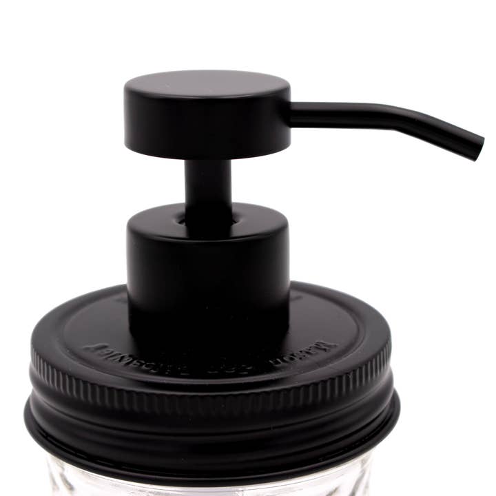 Mason Jar Lifestyle - Wholesale Soap Dispenser - Matte Black Soap Pump Lid Kit for Mason Jars