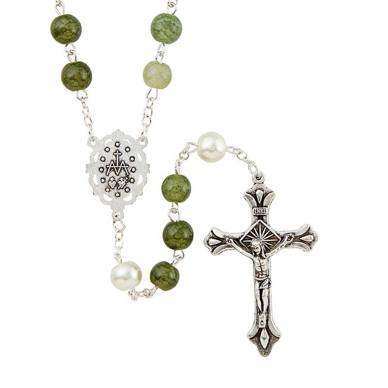 Christian Brands Catholic - Wholesale Prayer Beads Necklace - Positano Rosary - Emerald0