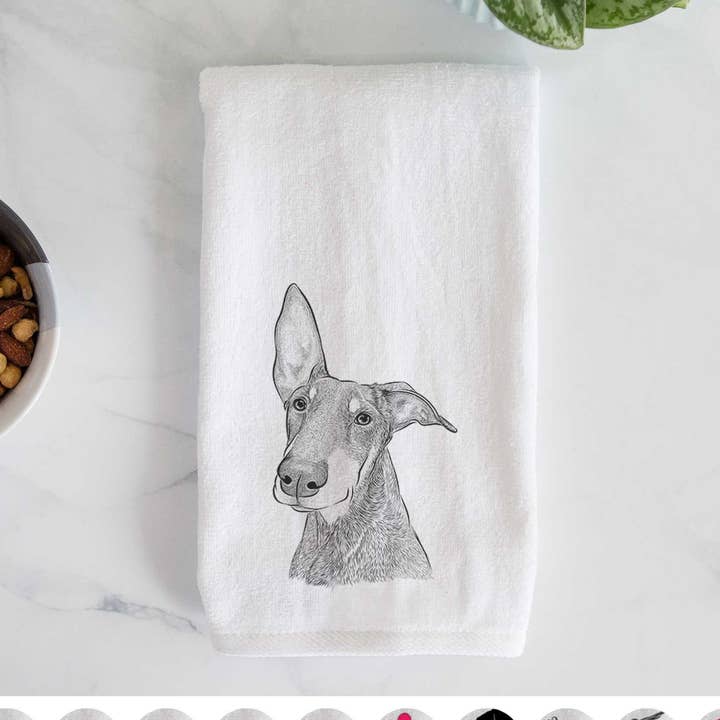 Essuie-mains Kain the Doberman Pinscher pour la vente par Inkopious