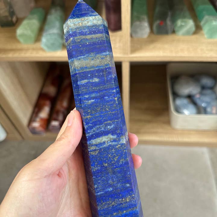 Moon Rituals - Wholesale Spiritual Stone/Crystal - Large Premium Quality Lapis Lazuli Tower | Polished Lapis Point | Deep Blue Crystal | Healing Stone | Home Décor | christmas crystal gift #7