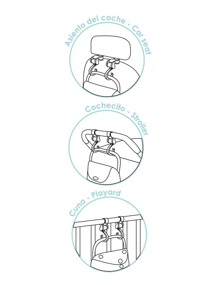 Olmitos S.A – Großhandel Kindersitzbezug – Kind & Baby – Mehrzweck-Drehhaken3