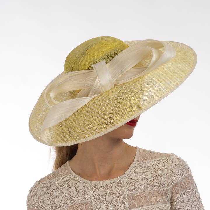 KaKyCo - Wholesale Hat Accessory - Women's - Dual Color Sinamay Base With Jinsin Buntal Bow | 1020856