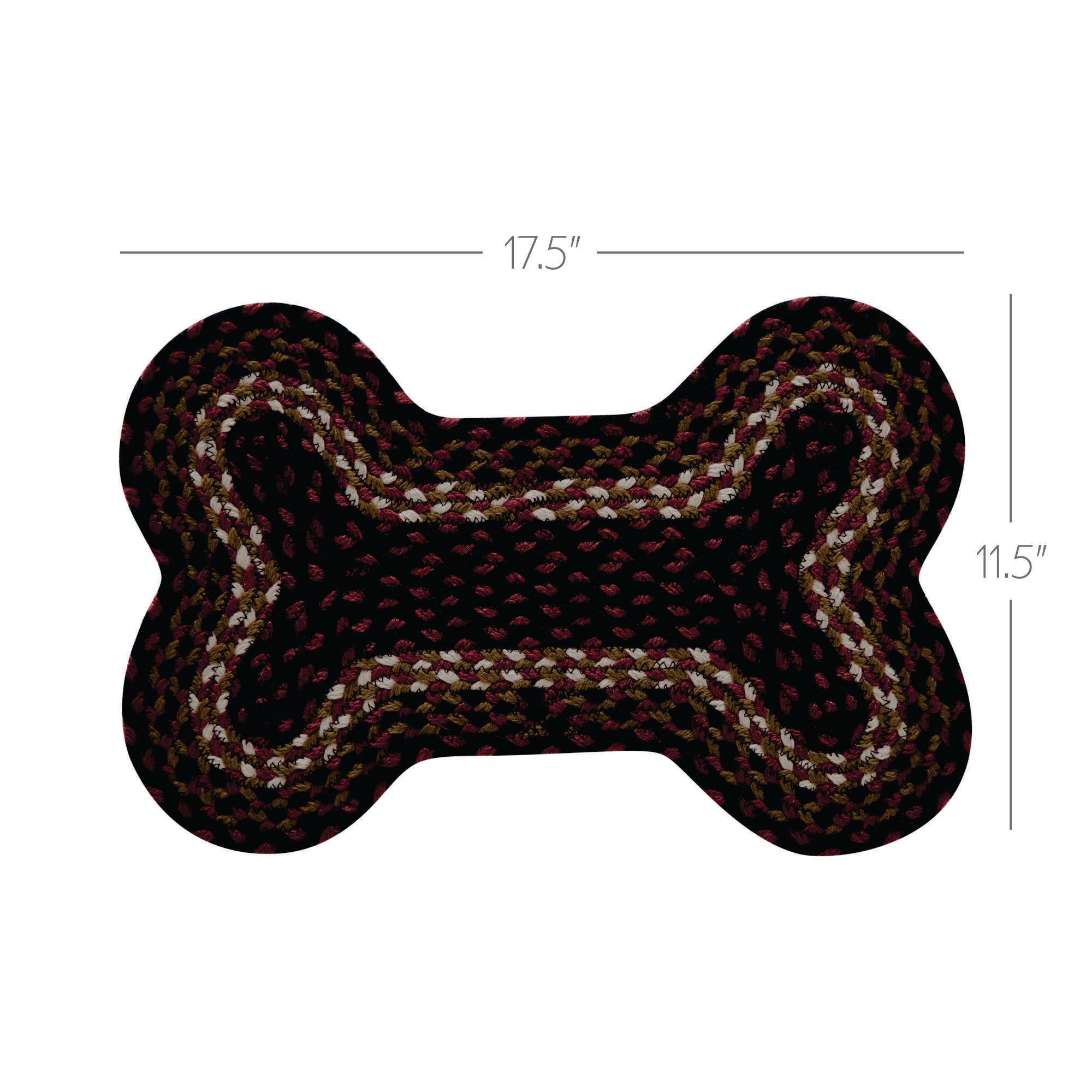 VHC Brands - Vente Tapis - Petit tapis Beckham intérieur/extérieur en forme de petits os 11,5 x 17,52